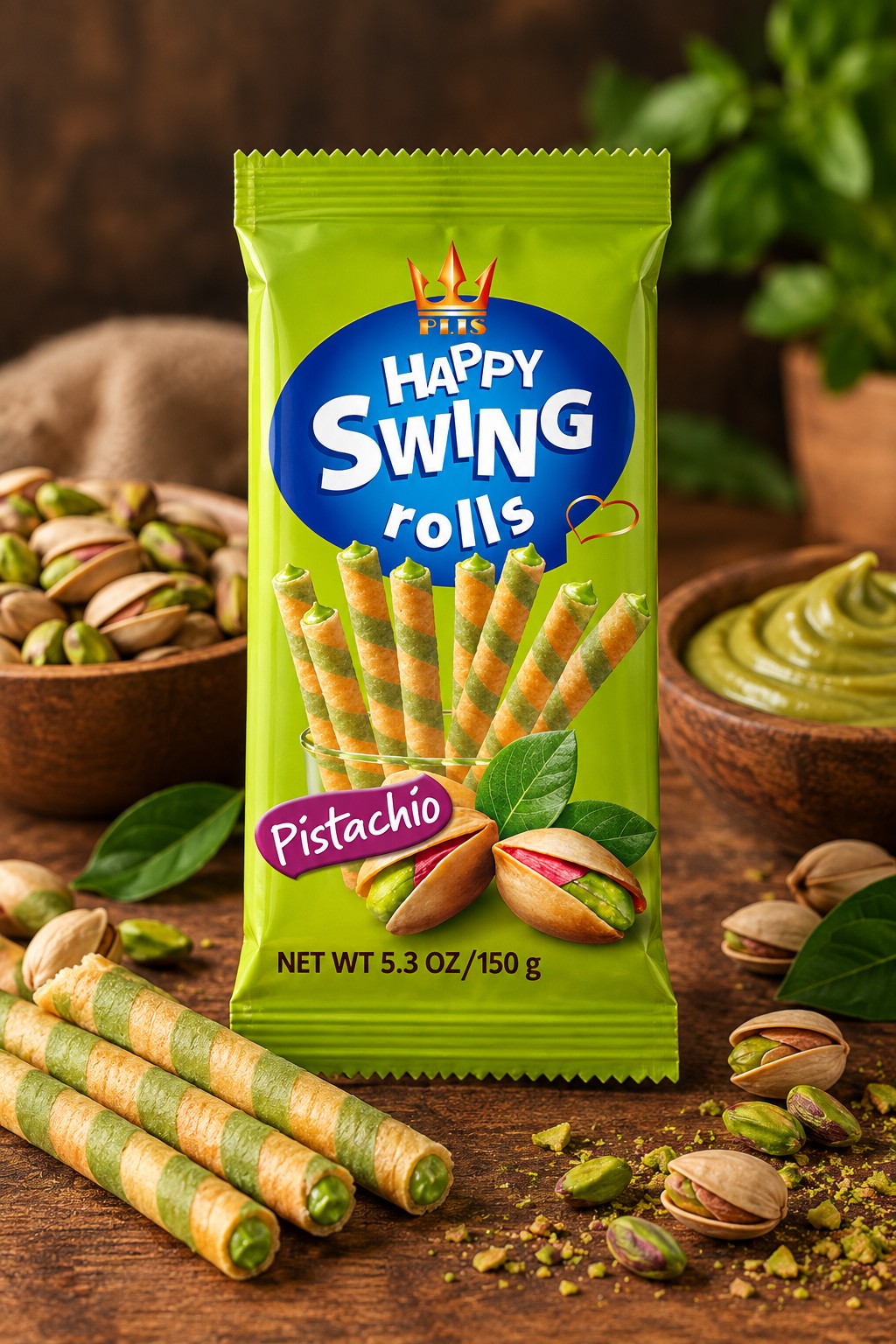 FLIS Happy Swing Rolls – Pisztácia 150 g