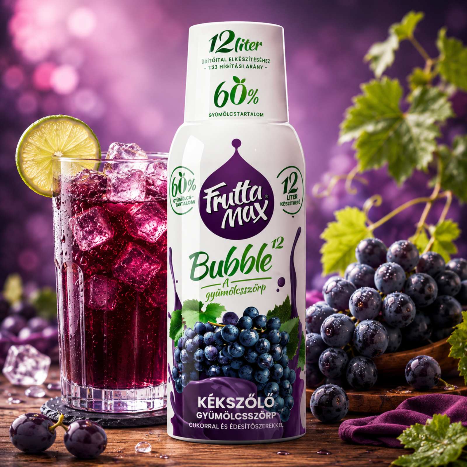 FruttaMax Kékszőlő ízű gyümölcsszörp