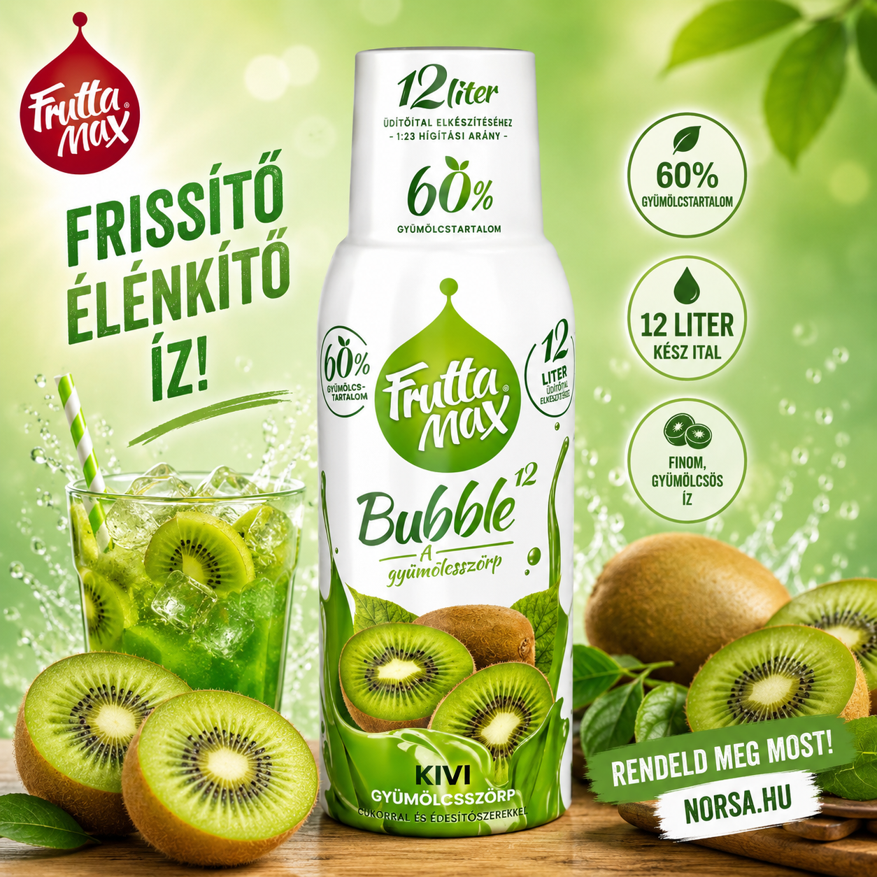 FruttaMax Kivi gyümölcsszörp